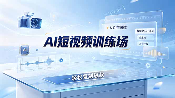 老陈AI短视频训练场:AI短视频框架+换背景SwitchXAI+首尾帧+声音生成,轻松复刻爆款-副业网