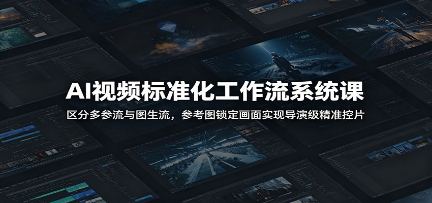 AI视频标准化工作流系统课:区分多参流与图生流,参考图锁定画面实现导演级精准控片-副业网