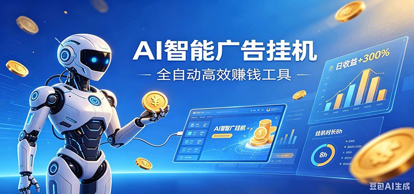 AI智能广告挂机，小白轻松上手，在家自动赚收益-副业网