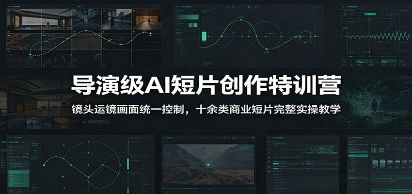 导演级AI短片创作特训营:镜头运镜画面统一控制,十余类商业短片完整实操教学(更新)-副业网