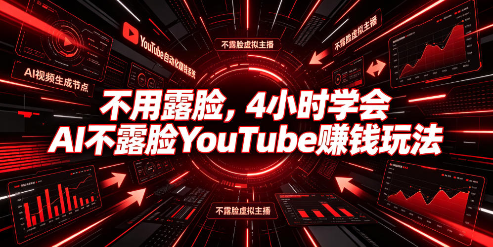 不用露脸，4小时学会AI不露脸YouTube賺钱玩法【原创双语字幕】-副业网