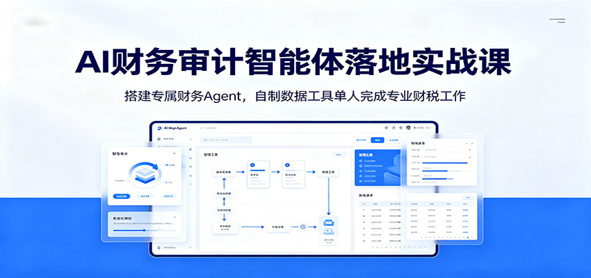 AI财务审计智能体落地实战课:搭建专属财务Agent,自制数据工具单人完成专业财税工作-副业网