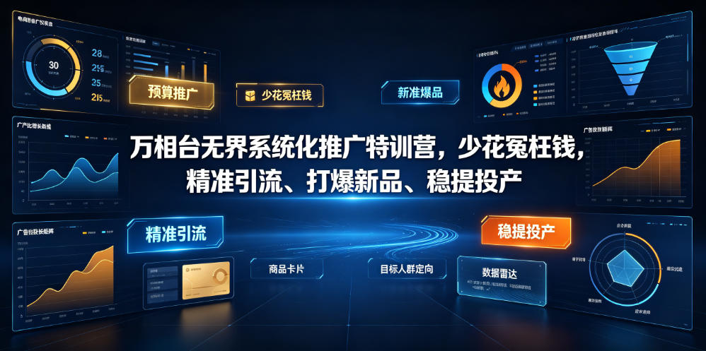 万相台无界系统化推广特训营VI0.0,少花冤枉钱,精准引流、打爆新品、稳提投产(全程录音+字幕)-副业网