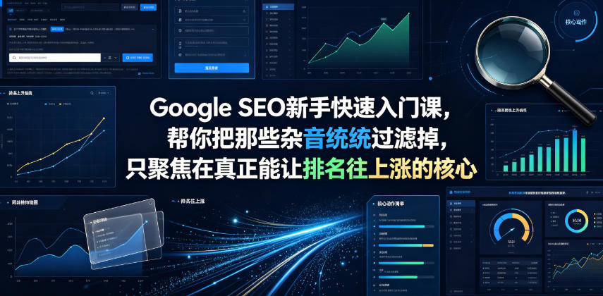 Google SEO新手快速入门课，帮你把那些杂音统统过滤掉，只聚焦在真正能让排名往上涨的核心动作【原创双语字幕】-副业网