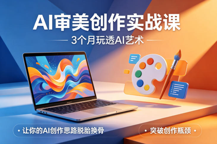 AI审美创作实战课,3个月玩透AI艺术,让你的AI创作思路脱胎换骨,突破创作瓶颈(更新0706)-副业网