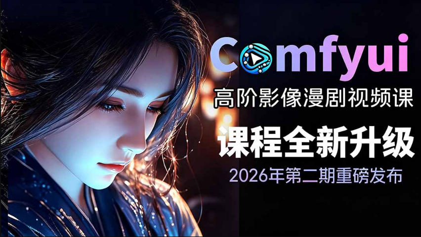 2026新版ComfyUI漫剧动画全流程实战课，0基础入门到进阶全流程动态漫，轻松实现流量变现-副业网