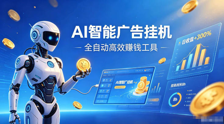 AI智能广告挂G,在家自动賺收益,全程无需人工操作、不用直播、不用拉人【揭秘】-副业网