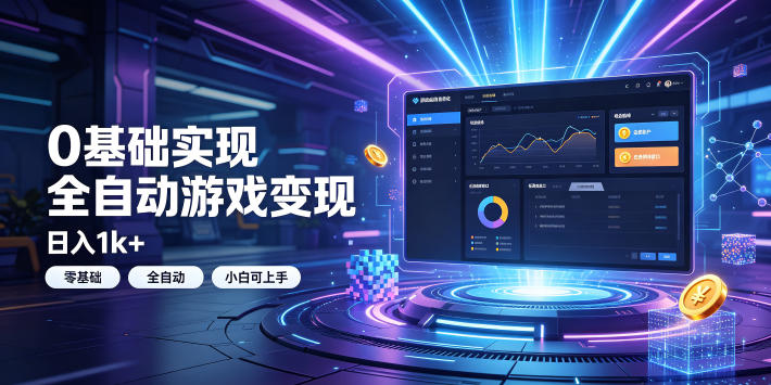 0基础实现全自动游戏变现，日入1k+，小白直接上手搞钱！【揭秘】-副业网