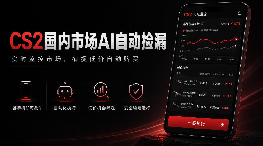 游戏市场AI自动监控，实时检测差价捡漏，简单轻松，日入300+【揭秘】-副业网