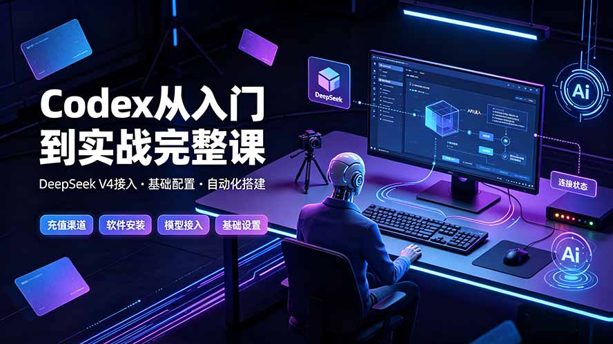 Codex从入门到实战完整课|充值·安装·接入DeepSeek,记忆·插件·Skill·CLI·MCP全拆解-副业网