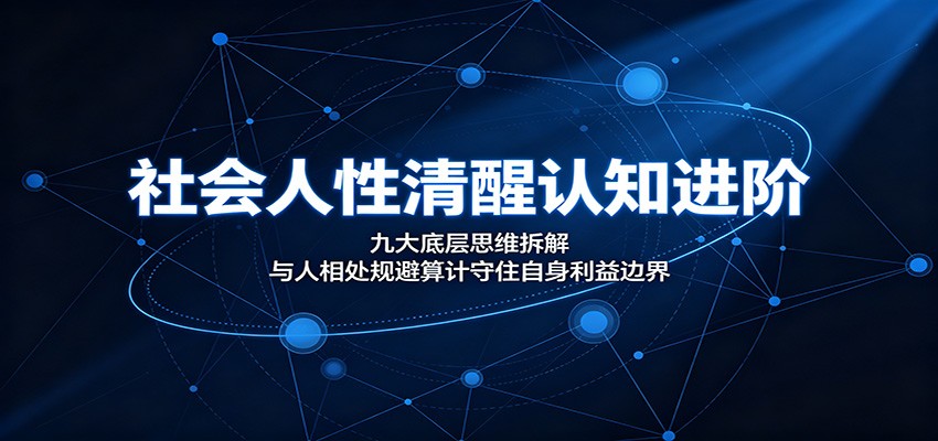社会人性清醒认知进阶:九大底层思维拆解,与人相处规避算计守住自身利益边界-副业网