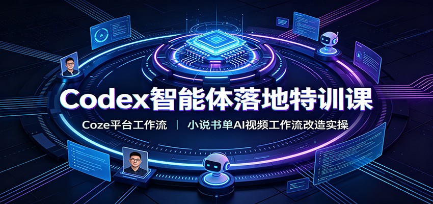Codex智能体落地特训课：Coze平台工作流，小说书单AI视频工作流改造实操-副业网
