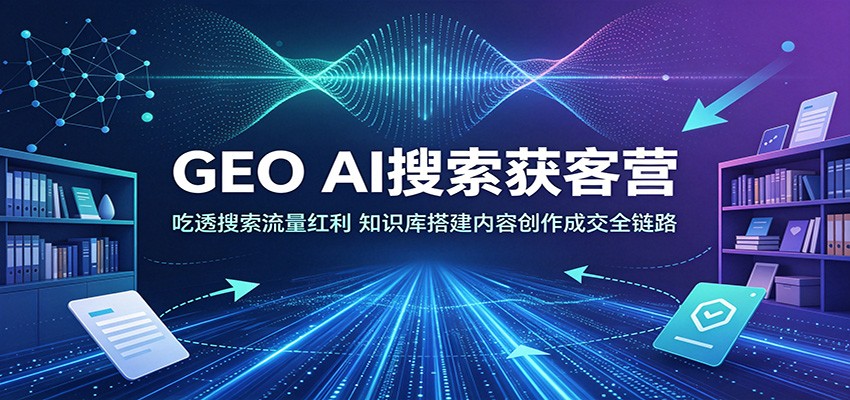 GEO AI搜索获客营:吃透搜索流量红利,知识库搭建内容创作成交全链路-副业网