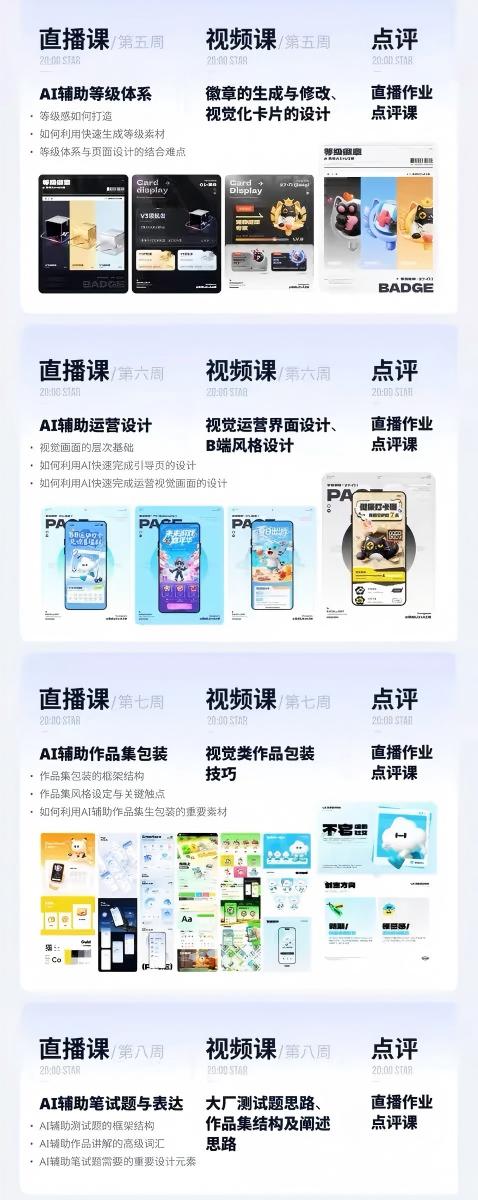 图片[4]-AI+UI系统实战课：十周完整教学｜图标IP运营视觉｜笔试作品集交互动效全套落地教程-副业网