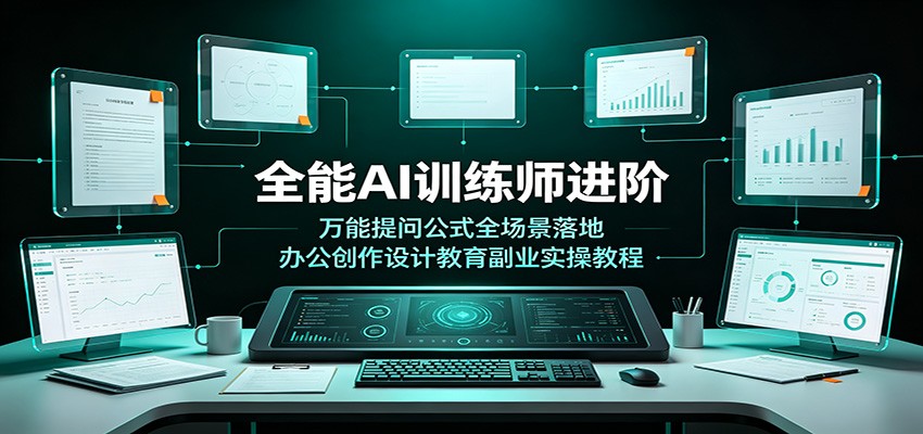 全能AI训练师进阶:万能提问公式全场景落地,办公创作设计教育副业实操教程-副业网