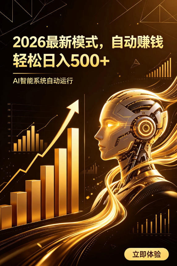 AI智能广告,自动賺钱新模式,轻松日入500+,主业副业都可做,适合任何人群【揭秘】-副业网