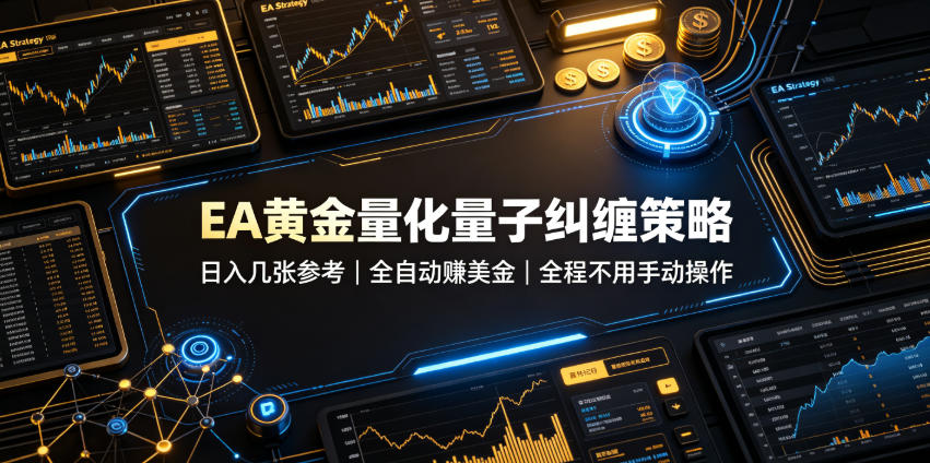 EA黄金量化量子纠缠策略,日入几张,全自动賺美金,全程不用手动操作!【揭秘】-副业网