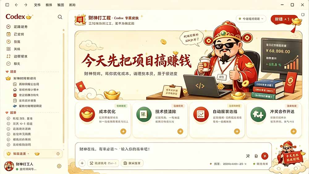 图片[4]-闲鱼售卖99元的Codex皮肤包，GitHub 免费开源了！让你的codex变成精美界面 Codex Dream Skin-副业网
