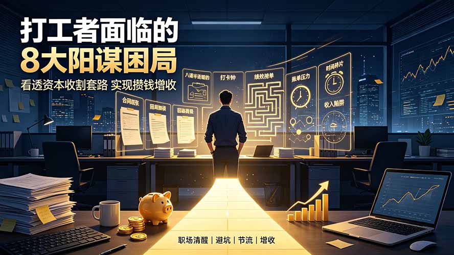 付费文章：打工者面临的8大阳谋困局，看透资本收割套路实现攒钱增收-副业网
