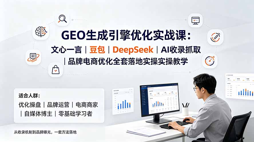 GEO生成引擎优化实战课:文心一言|豆包|DeepSeek|AI收录抓取|品牌电商优化全套落地实操教学-副业网