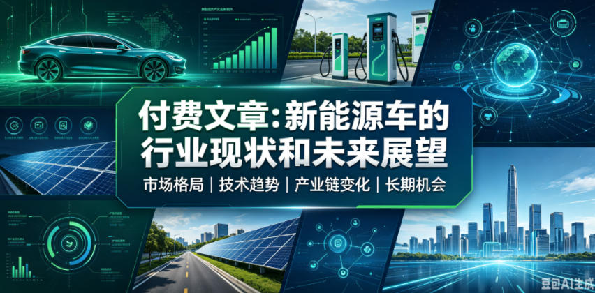 付费文章：新能原车的行业现状和未来展望-副业网