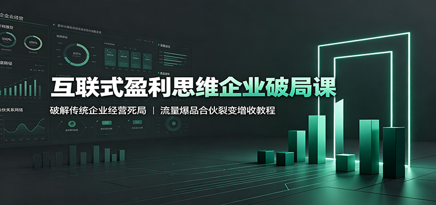 互联式盈利思维企业破局课:破解传统企业经营死局,流量爆品合伙裂变增收教程-副业网