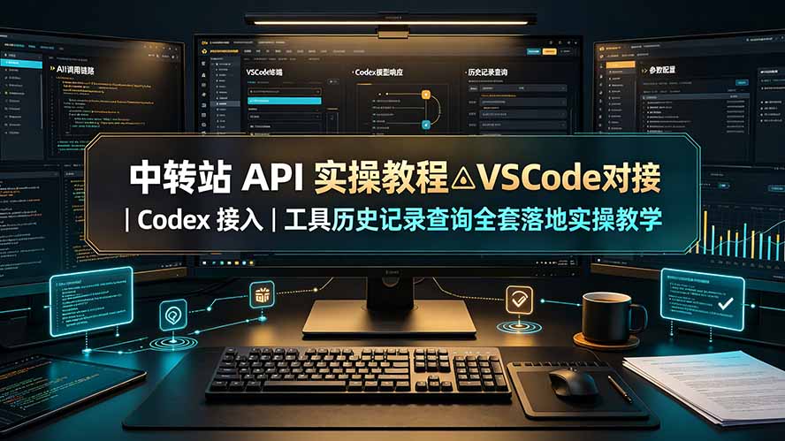中转站 API 实操教程△VSCode 对接｜Codex 接入｜工具历史记录查询全套落地实操教学-副业网