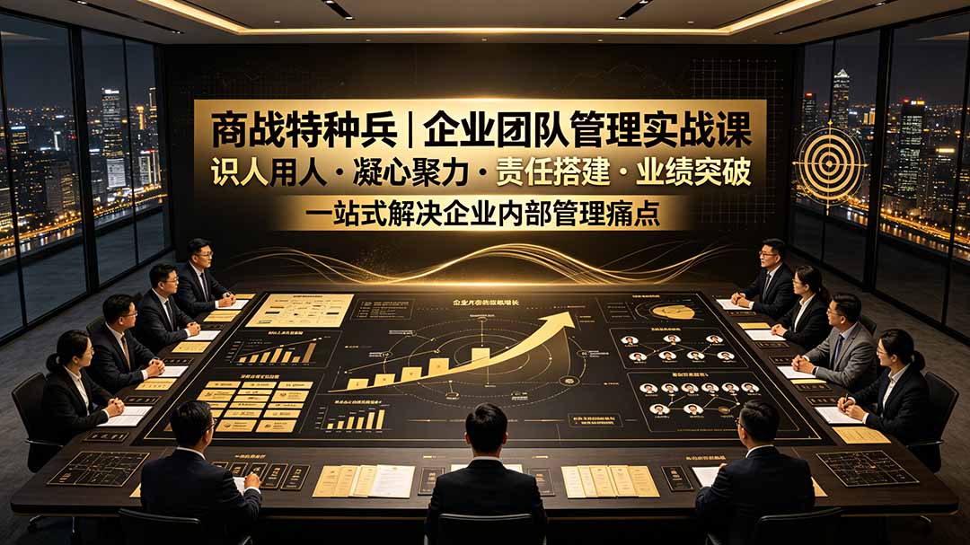 商战特种兵|企业团队管理实战课:识人用人|凝心聚力|责任搭建|业绩突破,一站式解决企业内部管理痛点-副业网