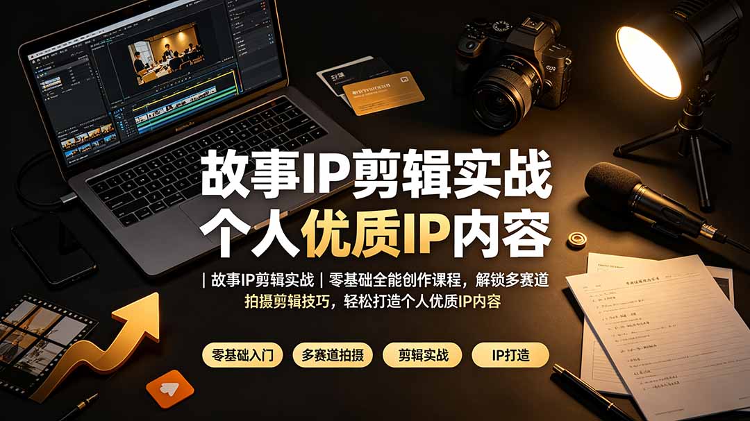 图片[2]-故事IP剪辑实战｜零基础全能创作课程，解锁多赛道拍摄剪辑技巧，轻松打造个人优质IP内容-副业网