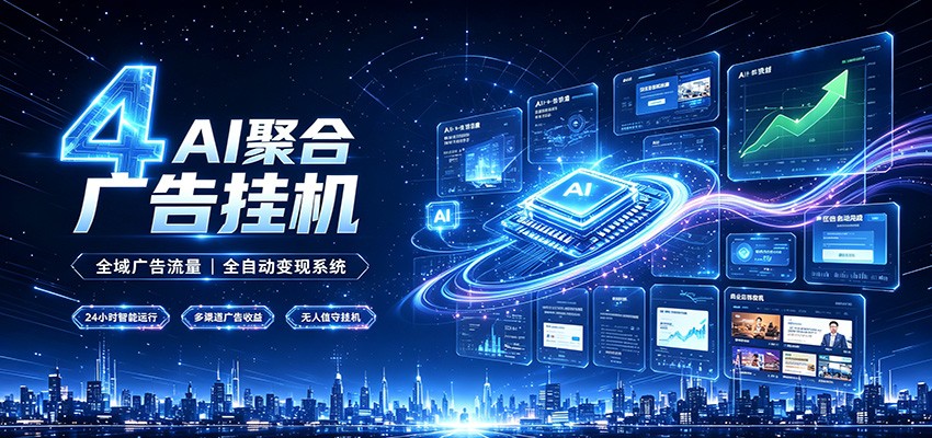 全域广告流量聚合,AI无人挂机稳赚佣金,打造长期稳定被动收入副业-副业网