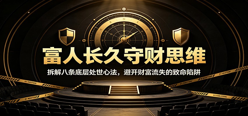 富人长久守财思维:拆解八条底层处世心法,避开财富流失的致命陷阱-副业网