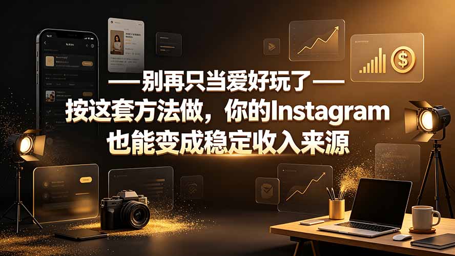 别再只当爱好玩了——按这套方法做,你的Instagram也能变成稳定收入来源-副业网