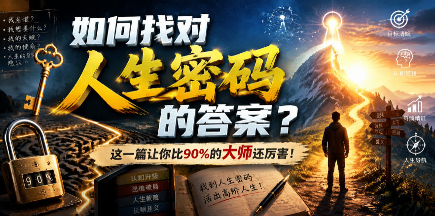 付费文章：如何找对人生密码的答案？这一篇让你比90%的大师还厉害！-副业网