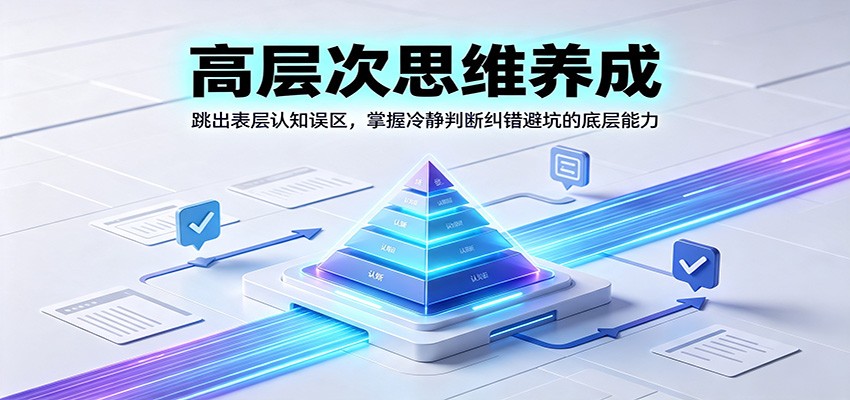 高层次思维养成:跳出表层认知误区,掌握冷静判断纠错避坑的底层能力-副业网