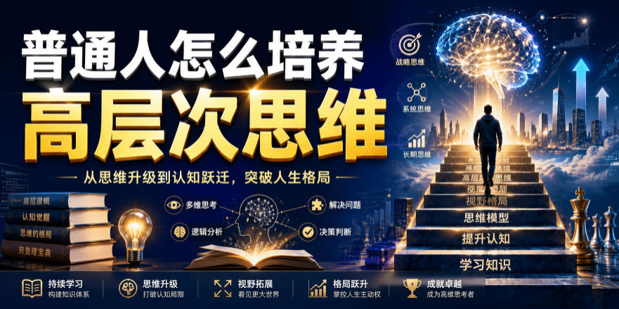 公众号付费文章:普通人怎么培养高层次思维-副业网
