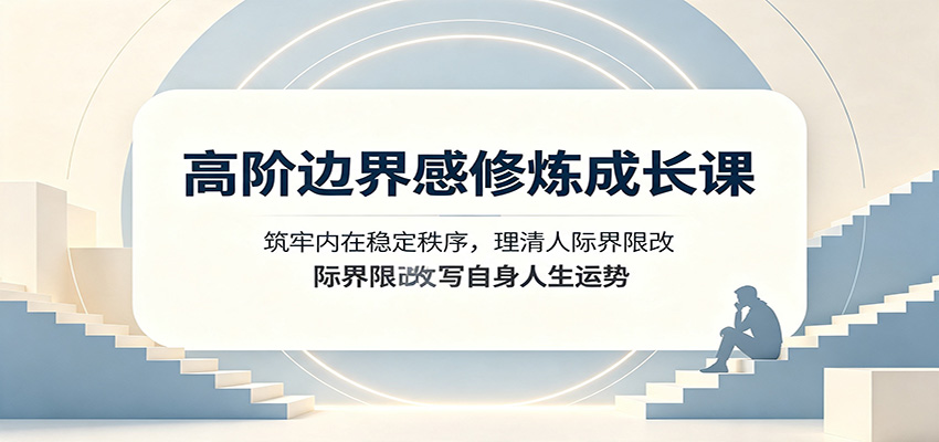 高阶边界感修炼成长课:筑牢内在稳定秩序,理清人际界限改写自身人生运势-副业网