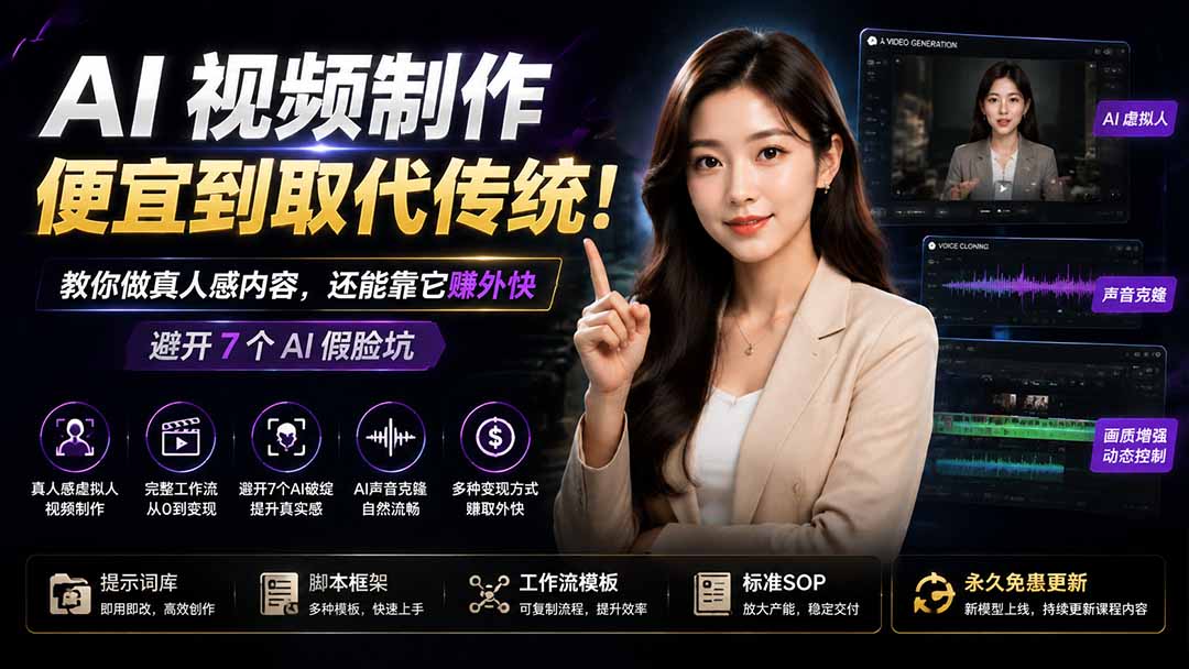 图片[2]-AI视频制作便宜到取代传统！教你做真人感内容，还能靠它赚外快(避开7个AI假脸坑-副业网