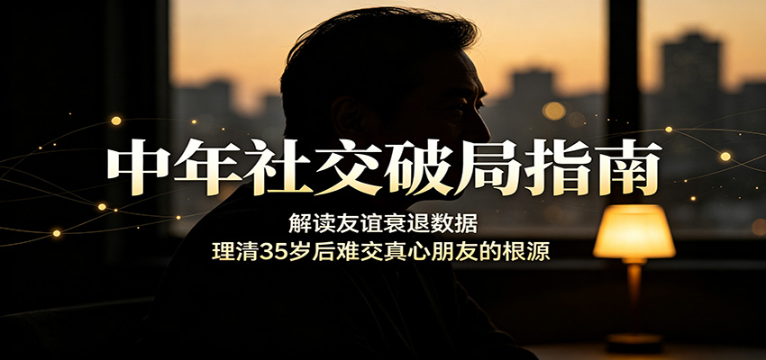 中年社交破局指南：解读友谊衰退数据，理清35岁后难交真心朋友的根源-副业网