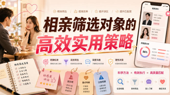 付费文章:相亲筛选对象的高效实用策略-副业网