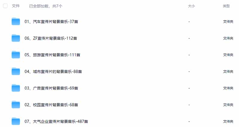 图片[5]-某宝付费购买，常用6G音效合集！970+首宣传片背景音乐，无版权可商用大气素材，分类清晰，高质量内容-副业网