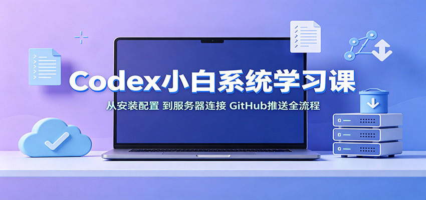 Codex小白系统学习课:小从安装配置,到服务器连接、GitHub推送全流程-副业网