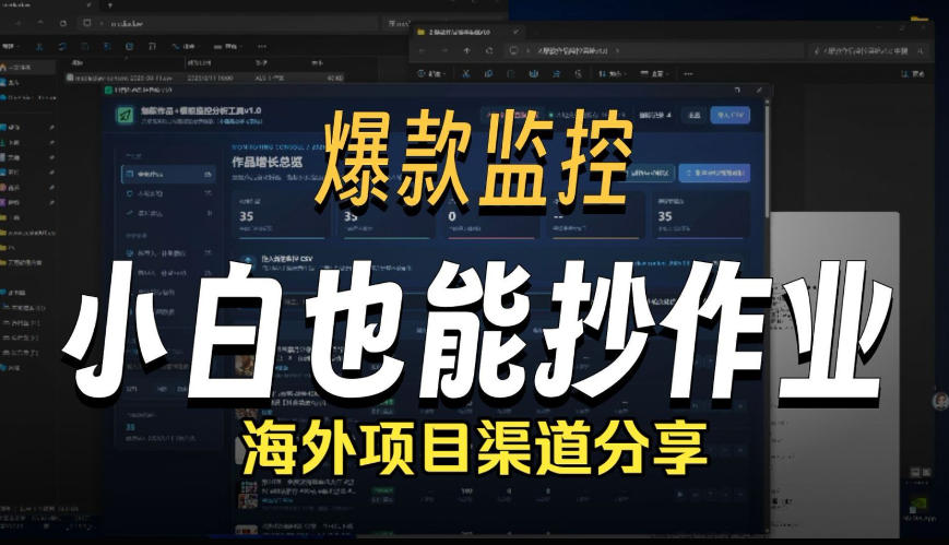 抖音爆款数据监控工具_海外网盘拉新渠道-副业网