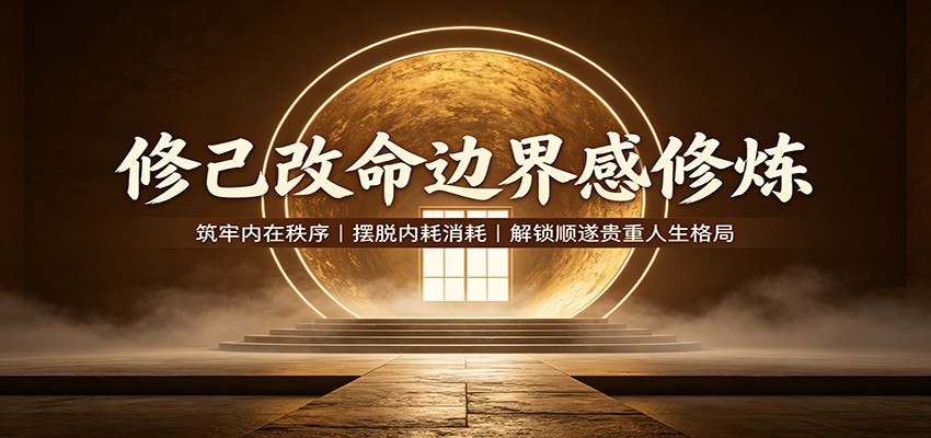 修己改命边界感修炼：筑牢内在秩序，摆脱内耗消耗，解锁顺遂贵重人生格局-副业网