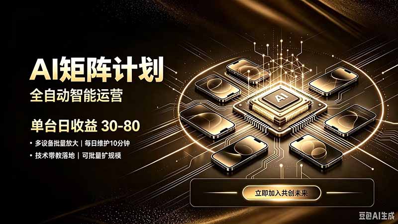 AI智能对话，矩阵规模化创业，全程技术扶持，长久稳定，日入800+-副业网