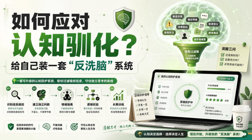 付费文章:如何应对认知驯化?给自己装一套“反洗脑”系统-副业网