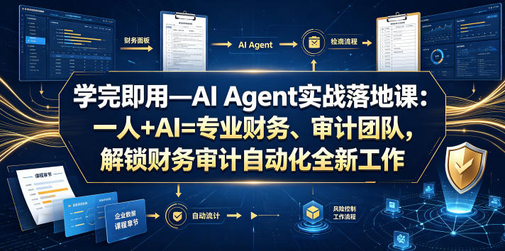 学完即用—AI Agent实战落地课:一人+AI=专业财务、审计团队,解锁财务审计自动化全新工作模式(更新0818)-副业网