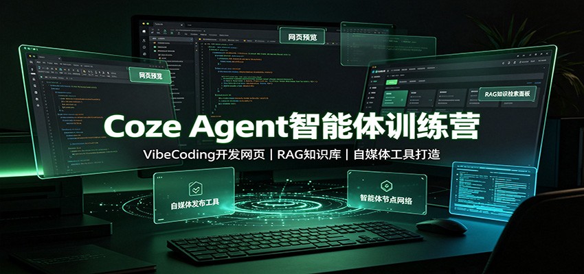 Coze Agent智能体训练营:VibeCoding开发网页,RAG知识库,自媒体工具打造-副业网