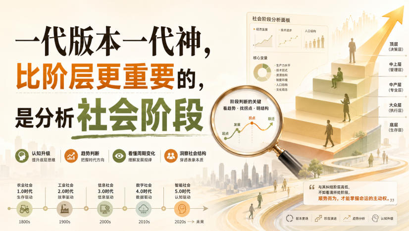 付费文章:一代版本一代神,比阶层更重要的,是分析社会阶段-副业网