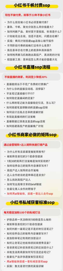 图片[4]-小红书高利润AI经营课2026年7.18-20：起号+爆文+付费+达人+私域，利用AI与SOP实现团队人效翻倍增长-副业网