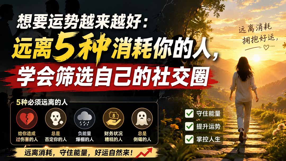 图片[2]-付费文章：想要运势越来越好：远离5种消耗你的人，学会筛选自己的社交圈-副业网